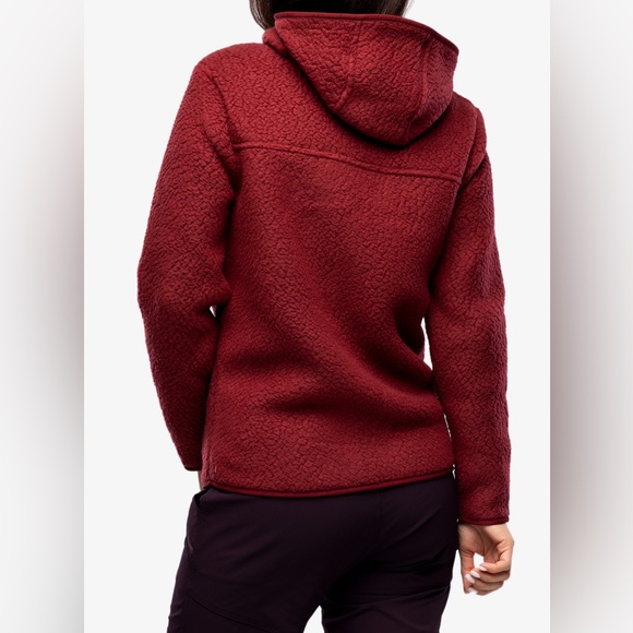 Patagonia Women's Retro Pile Fleece Hoodie Jacket Size M Carmine Red - Picture 4 of 16